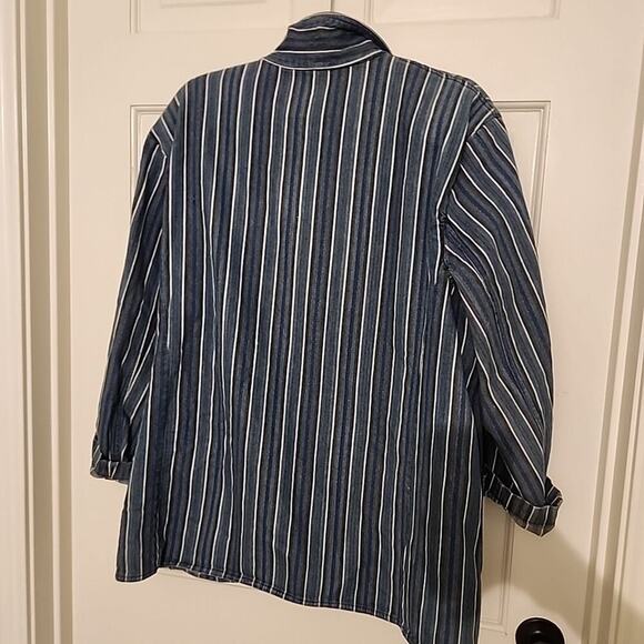 Vintage Work Shirt W/Shoulder Pads Large Workwear By Ashleigh Morgan - Picture 4 of 4